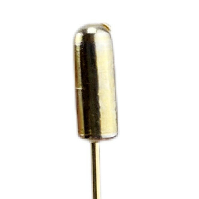 Crown Trifari Cameo Pin Hat Lapel Stick Vintage Gold Tone Orange Cream Victorian