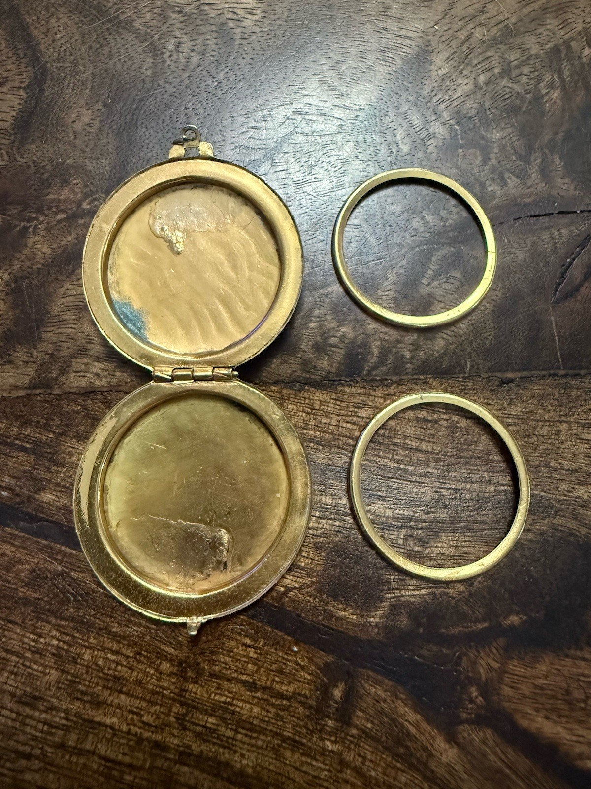 Beautiful Large Antique Art Nouveau Photo Locket with Leaves, may be Gold Filled