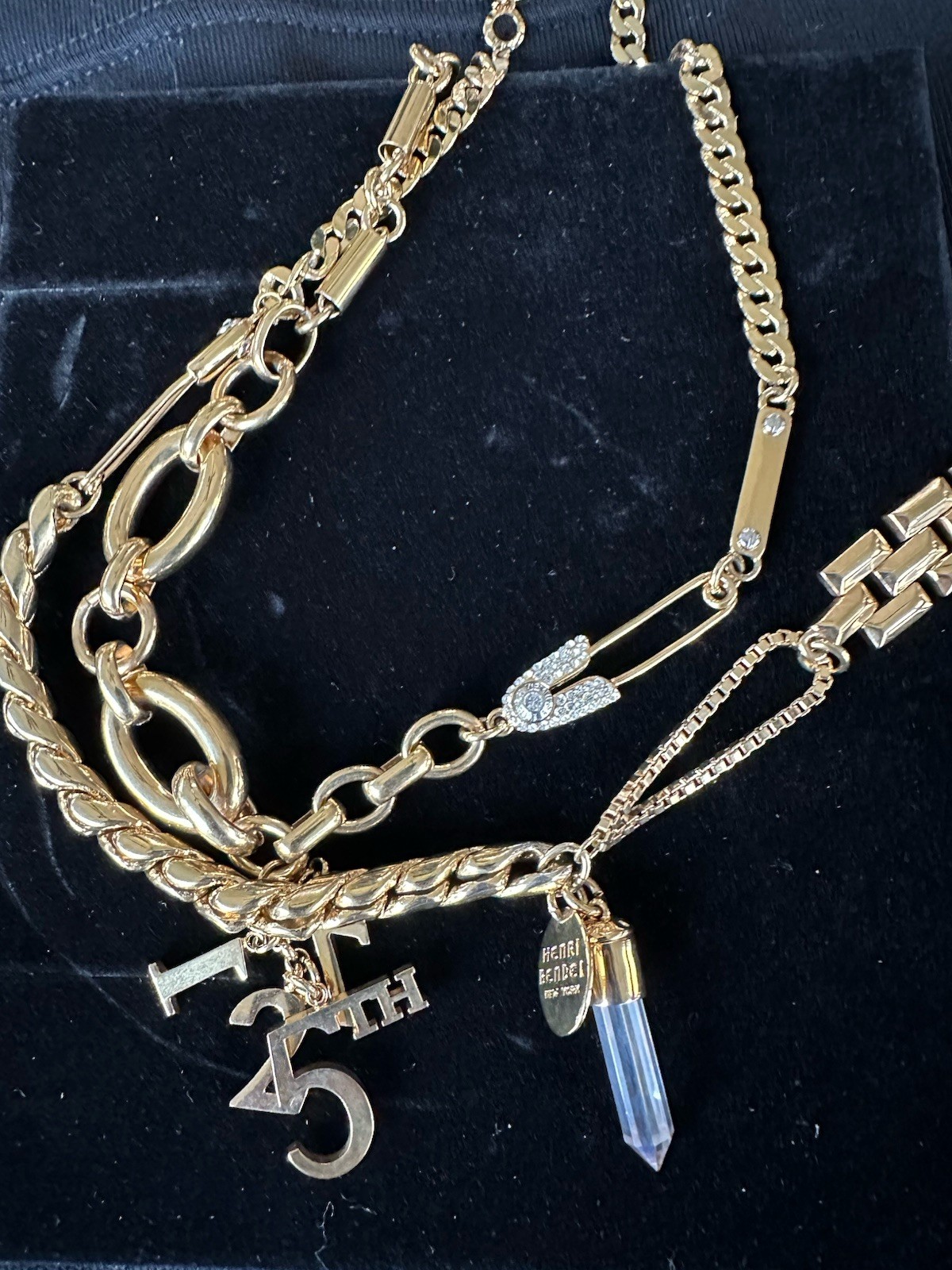 Vintage Rare HENRI BENDEL Gold Beaded 1980’s Gold Tone Long or Layered Necklace