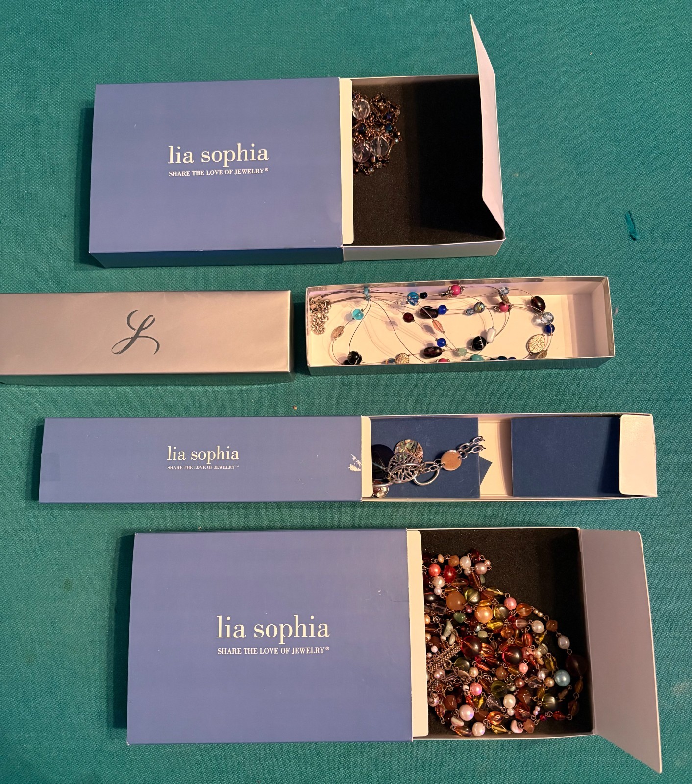 Lia Sophia Lot of 4 Vintage Necklaces With Boxes