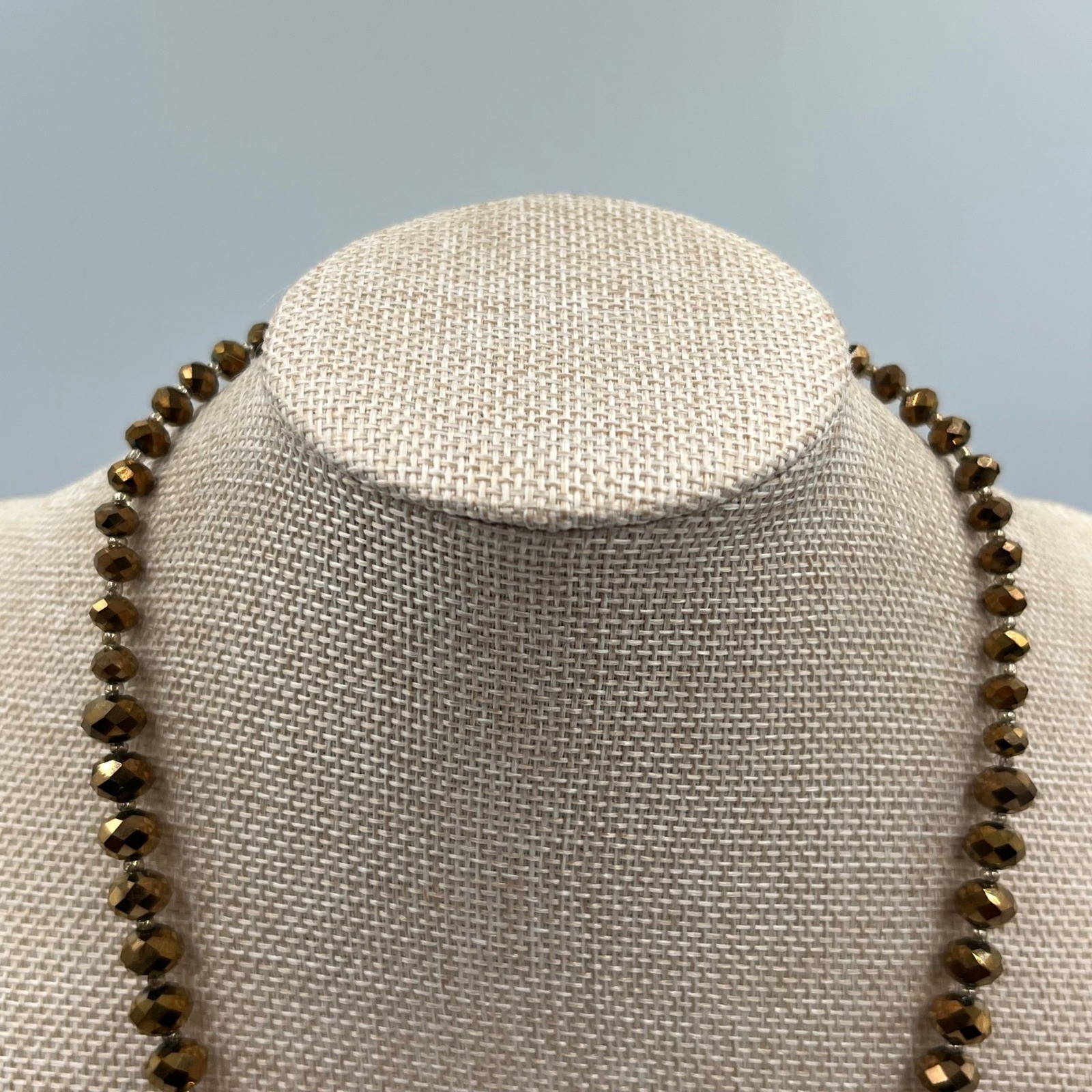 Vintage Faceted Glass Bead Jewelry Set – Graduated Necklace & 3 Stretch Bangles