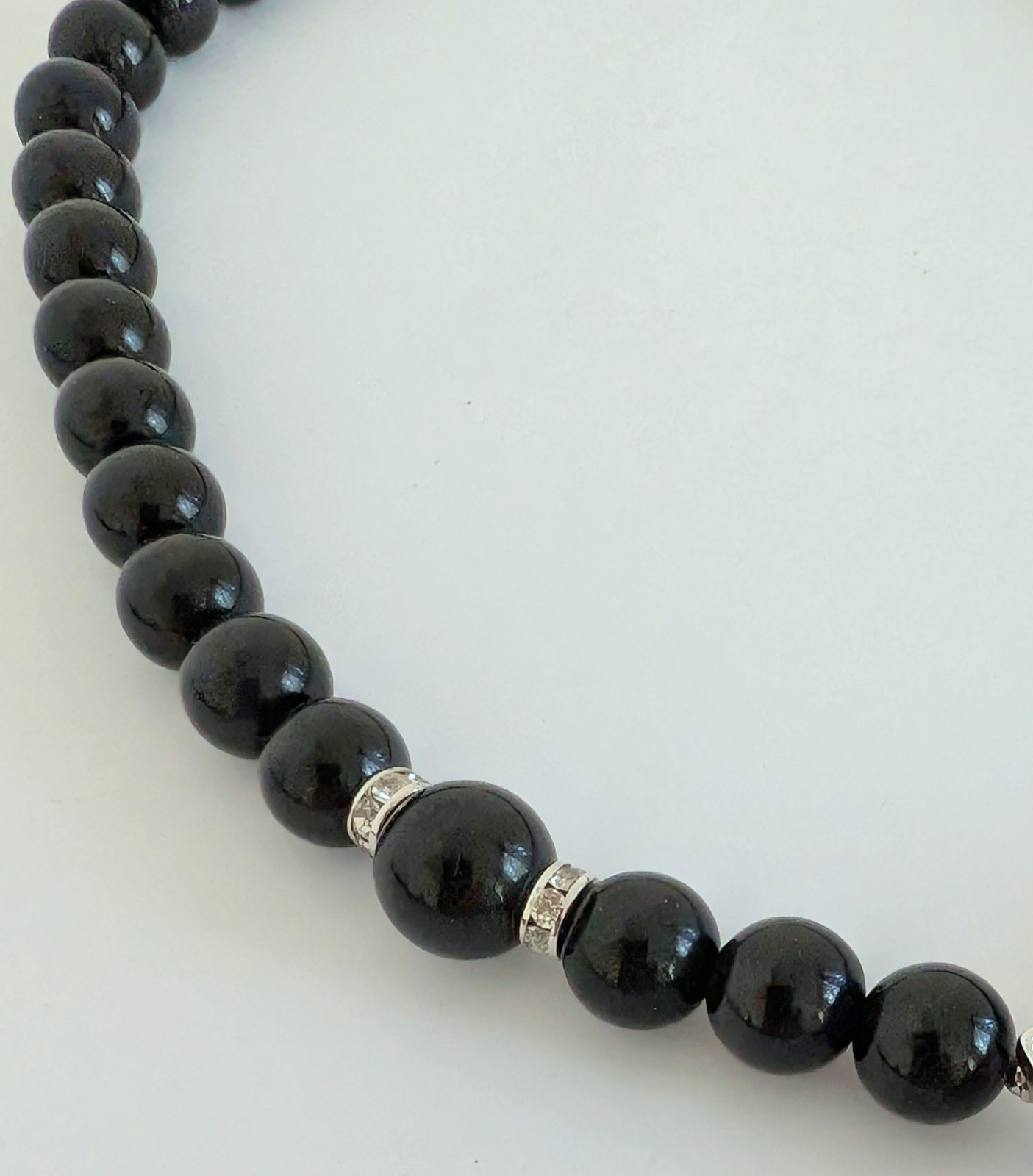 Gorgeous Rare KJL Kenneth Lane Black Beaded Art Deco Coral Pendant Necklace