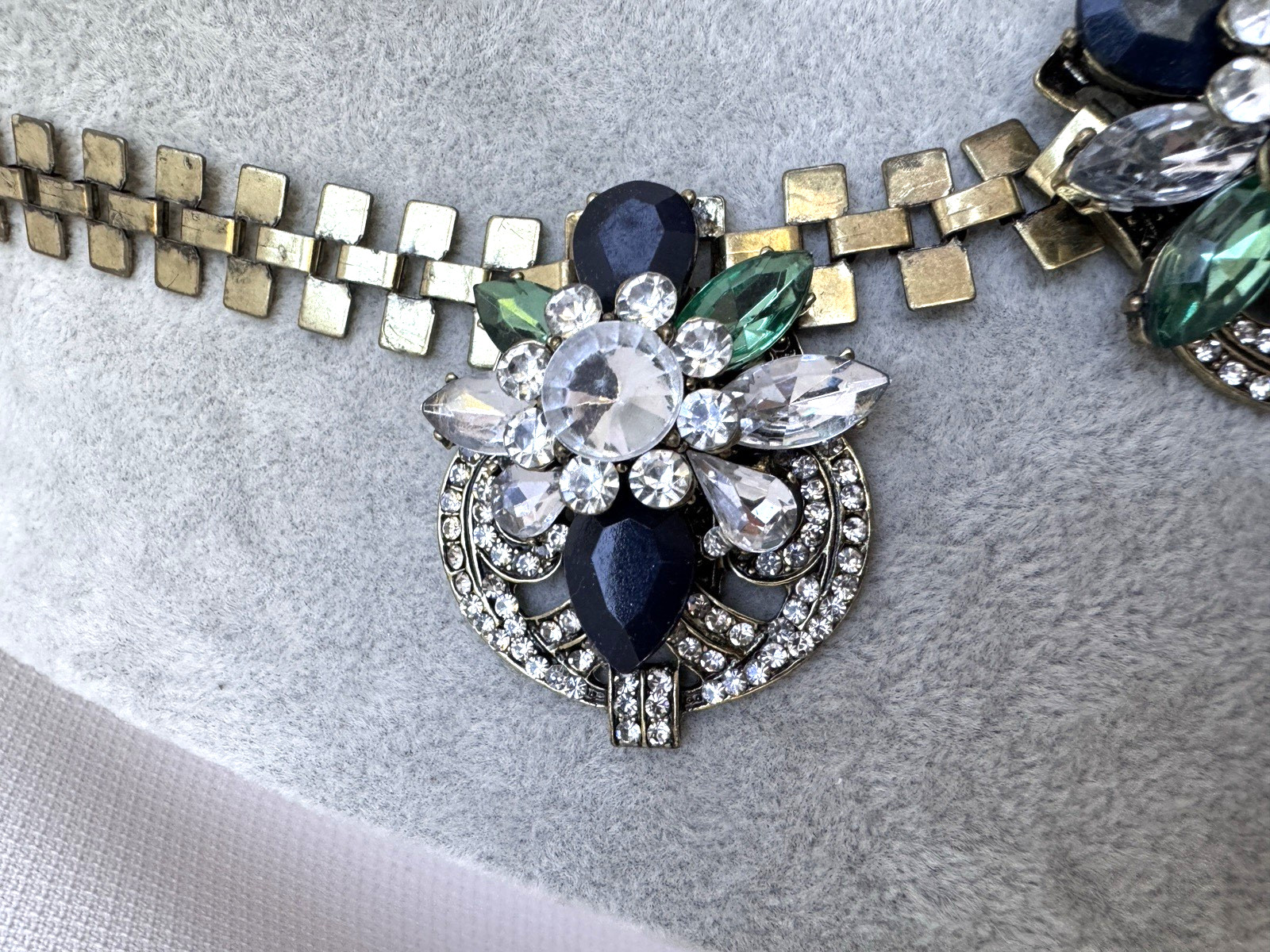 Estate Brutalist Modernist 1980s 1990s Necklace Bridgerton chunky statement RARE