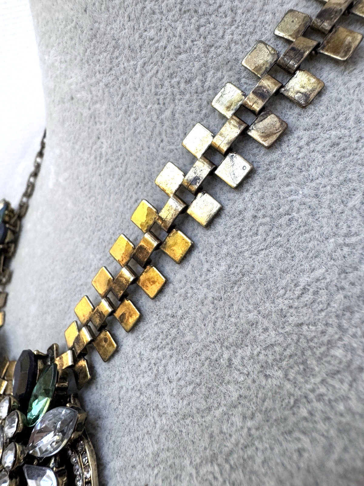 Estate Brutalist Modernist 1980s 1990s Necklace Bridgerton chunky statement RARE