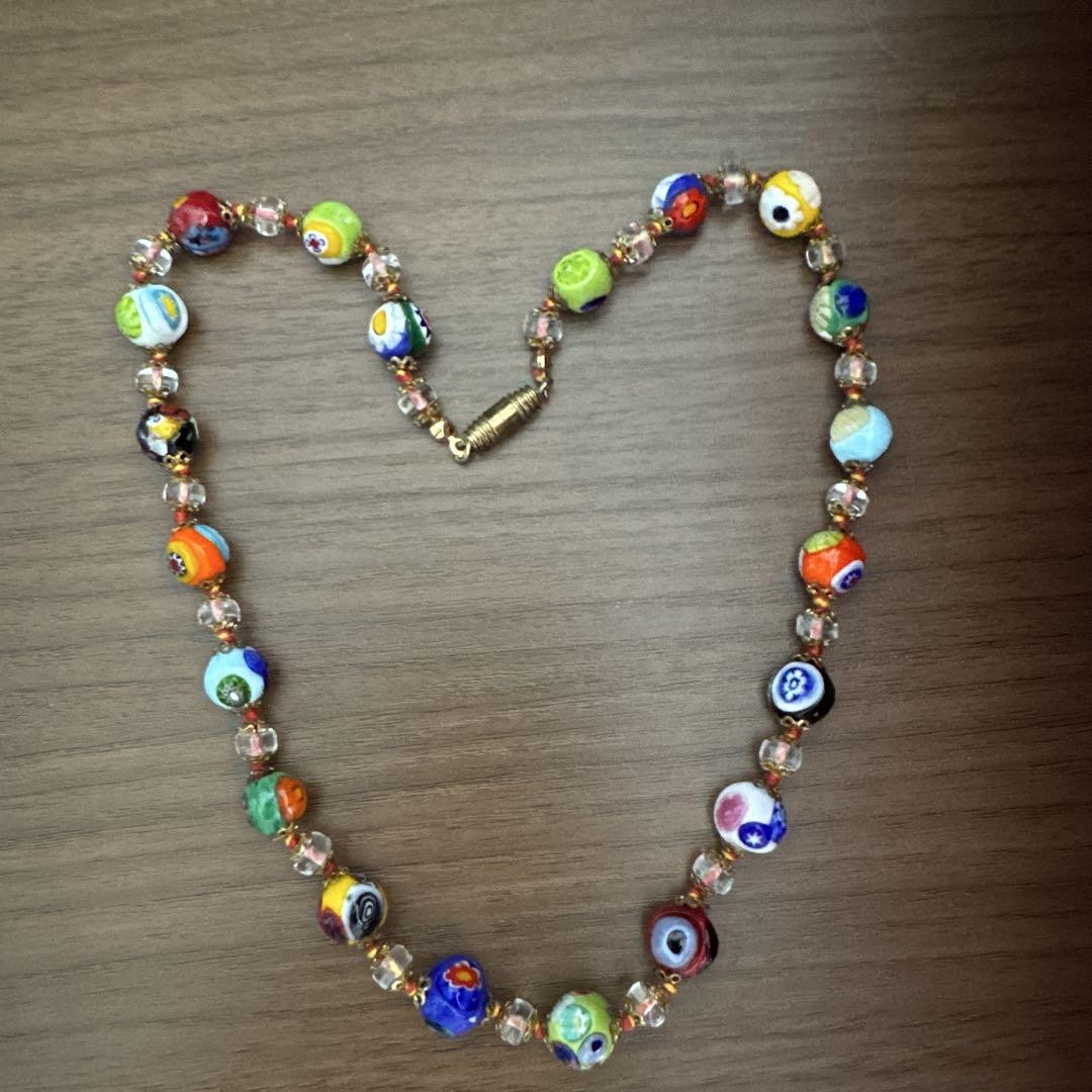 [Excellent Condition] Italy Venetian Glass Necklace, Italy, 45cm
