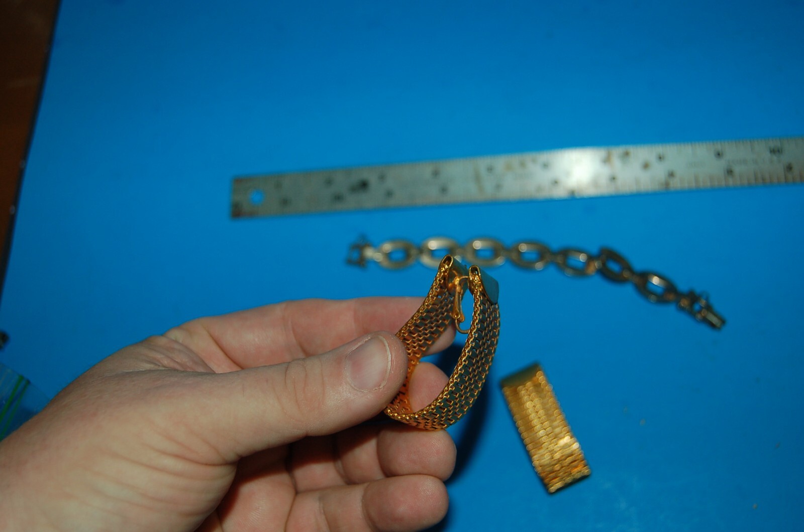 COSTUME JEWELRY 1980’s Clip-on Earrings + Bracelet