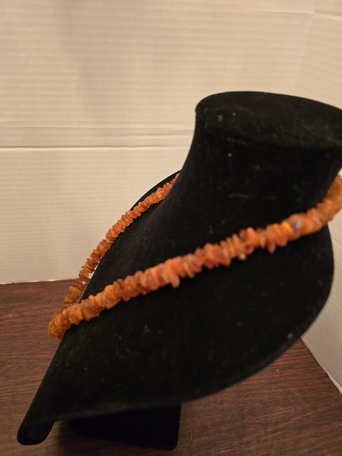 Vintage Genuine Baltic Amber Chip Bead Necklace 44g-Warm Honey Cognac 26″
