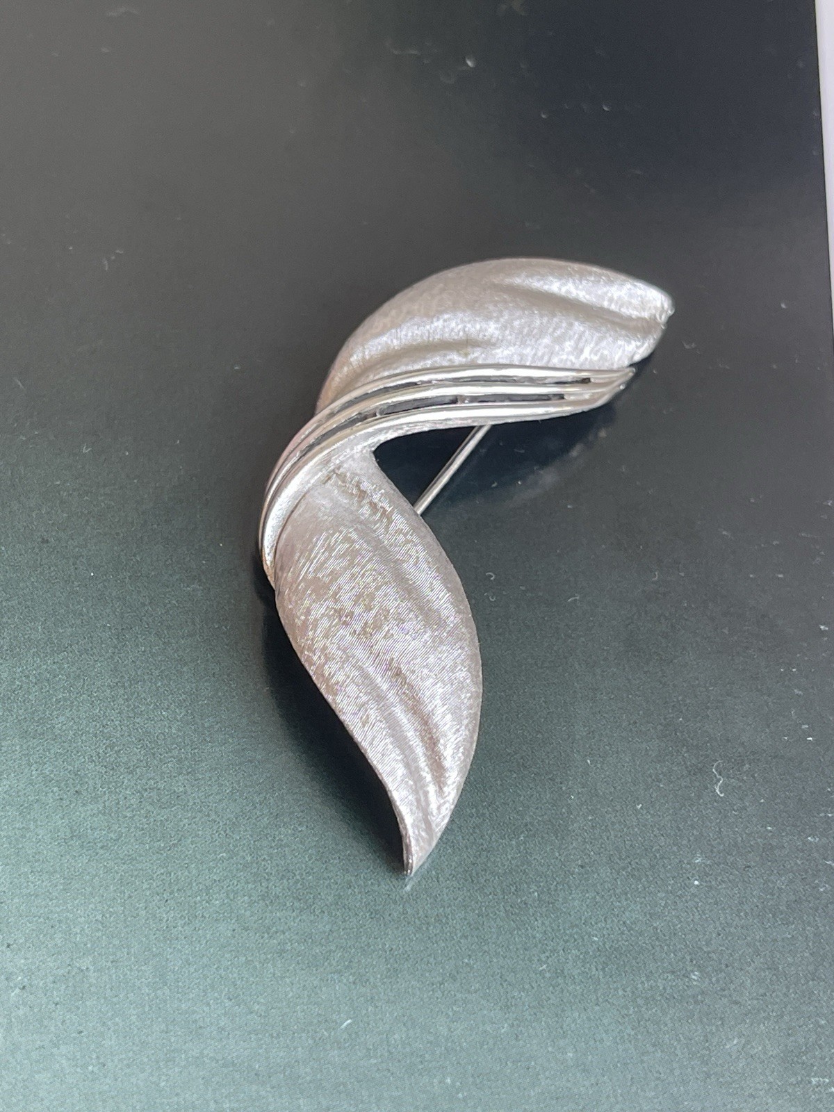 Vintage Silver Tone Signed Trifari Brooch