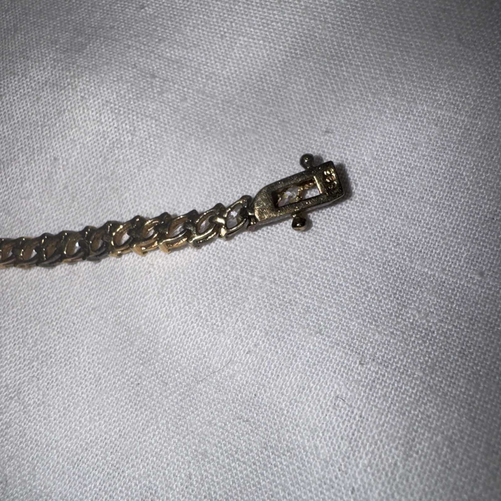 Vintage 925 Sterling Silver DBJ Dee Berkle CZ Box Link Tennis Bracelet 7.5 In