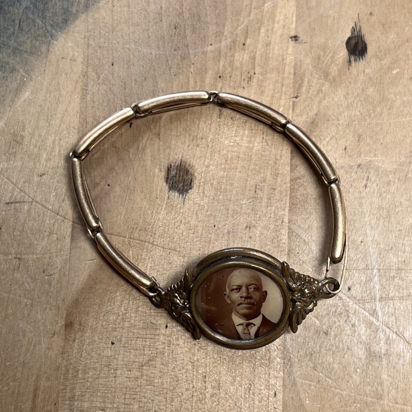 Antique Victorian Stretch Bracelet African American Man Circa 1920s — K1