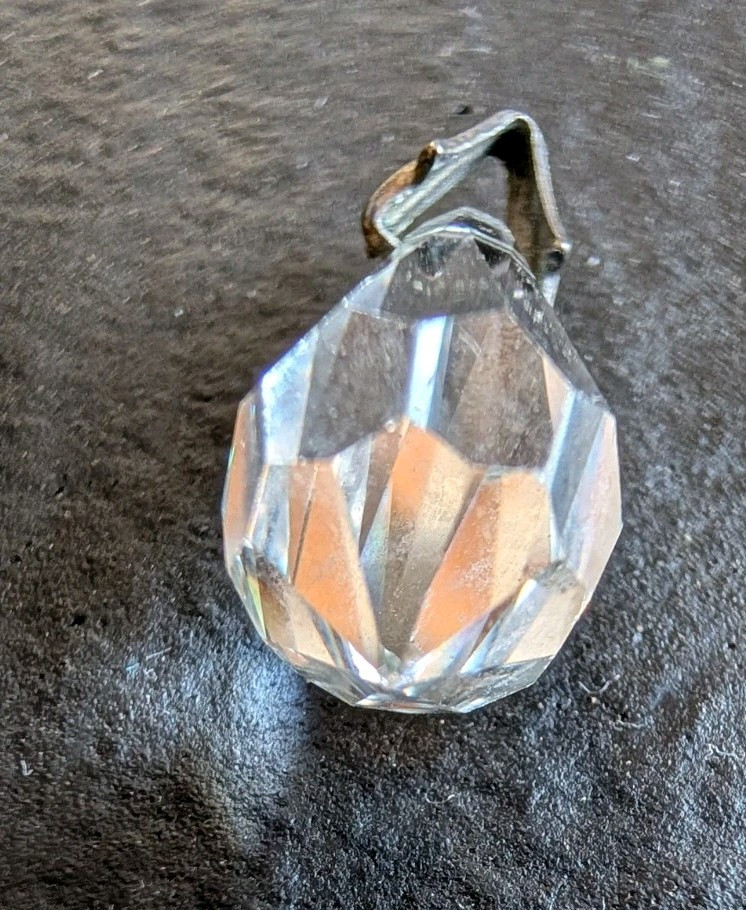 Vintage Cut Crystal Briolette Pendant