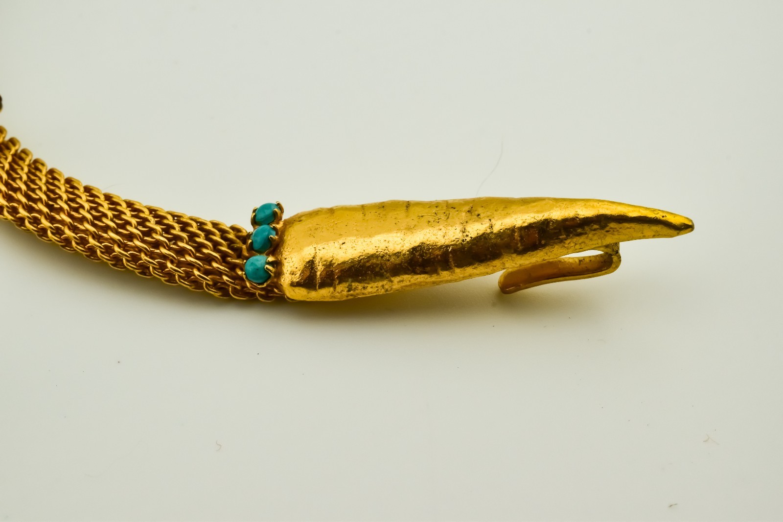 Original by Robert Jeweled Fox Head & Tail Belt Necklace
