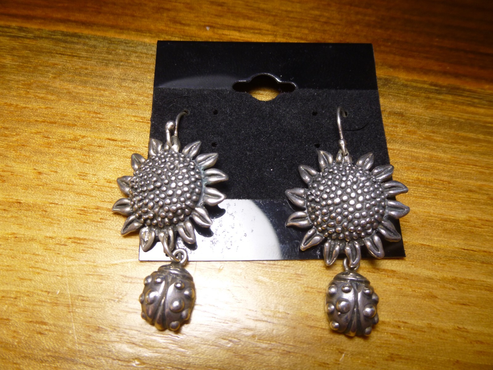 Dian Malouf Lady Bug & Sunflower Earrings