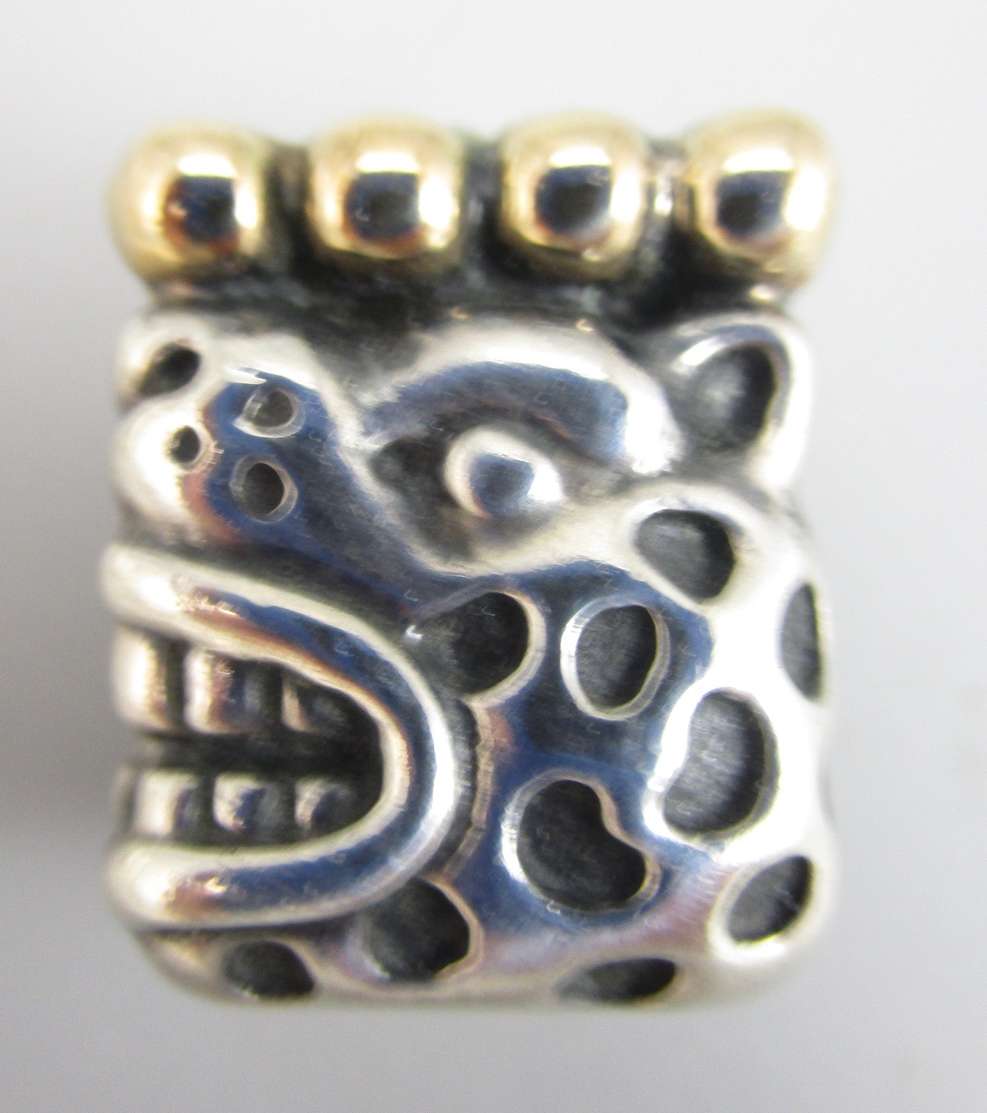 LOVELY DIAN MALOUF STERLING SILVER 14K JAGUAR CLIP ON EARRINGS 19.4G