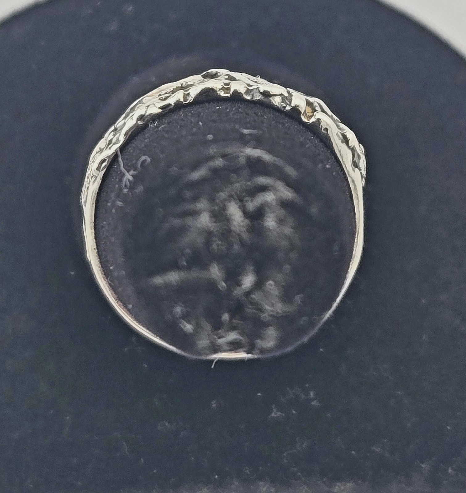 VTG Black Hills Gold Sterling Silver Leaf Floral Band Nature Ring Size 6.5 3.4g