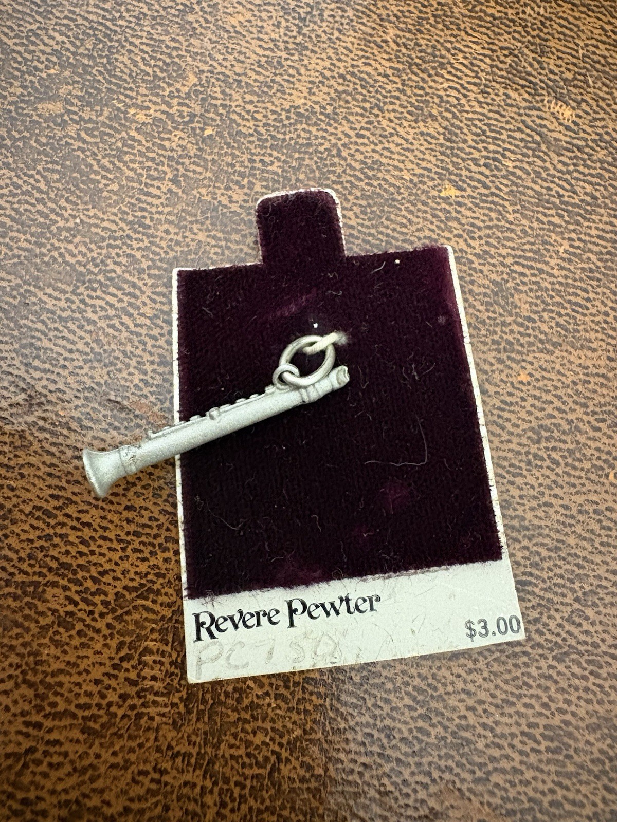 Revere Pewter Vintage Clarinet Musical Instrument Pendant For Bracelet Necklace