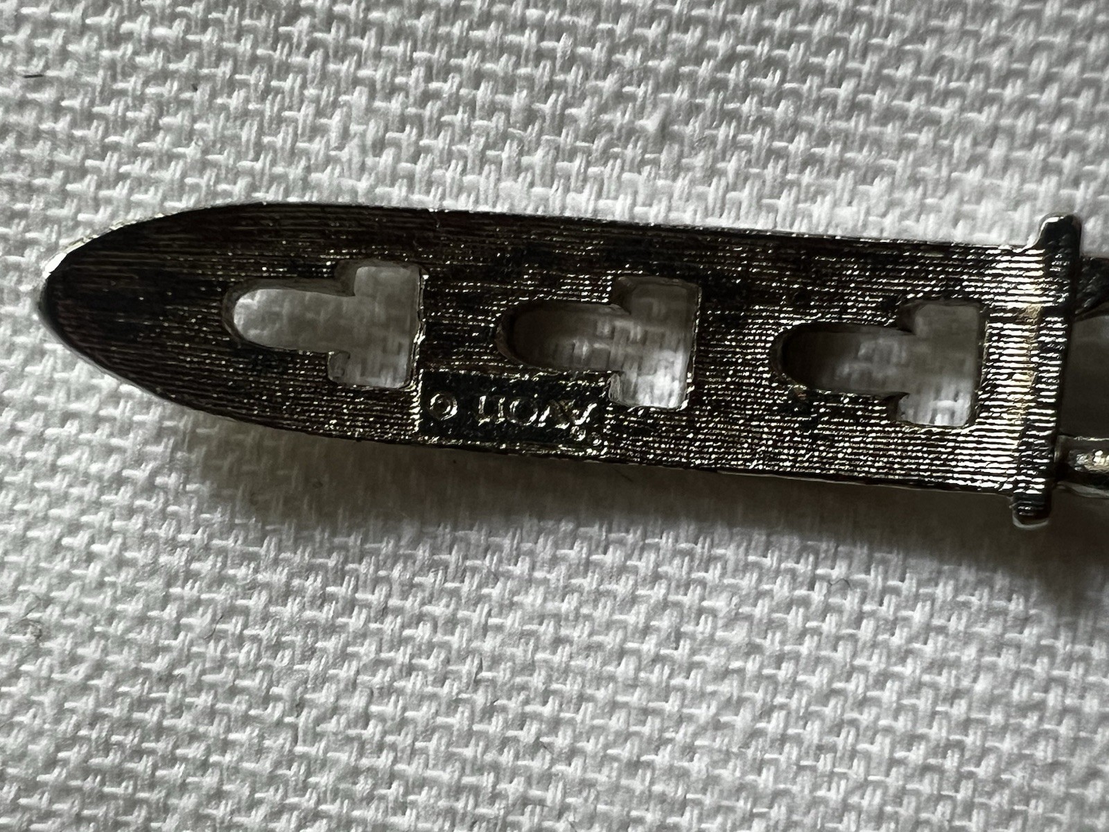 Vintage Avon Belt Buckle Chain Bracelet Silver Tone Adjustable 7.25 in