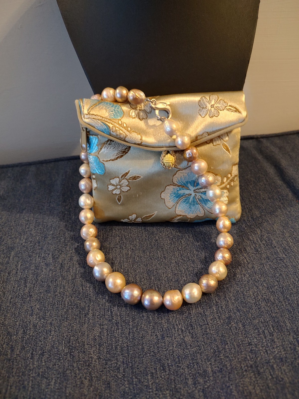 QVC Honora 12.0mm – 14.0mm Ming Cultured Pearl Sterling 18″ Necklace