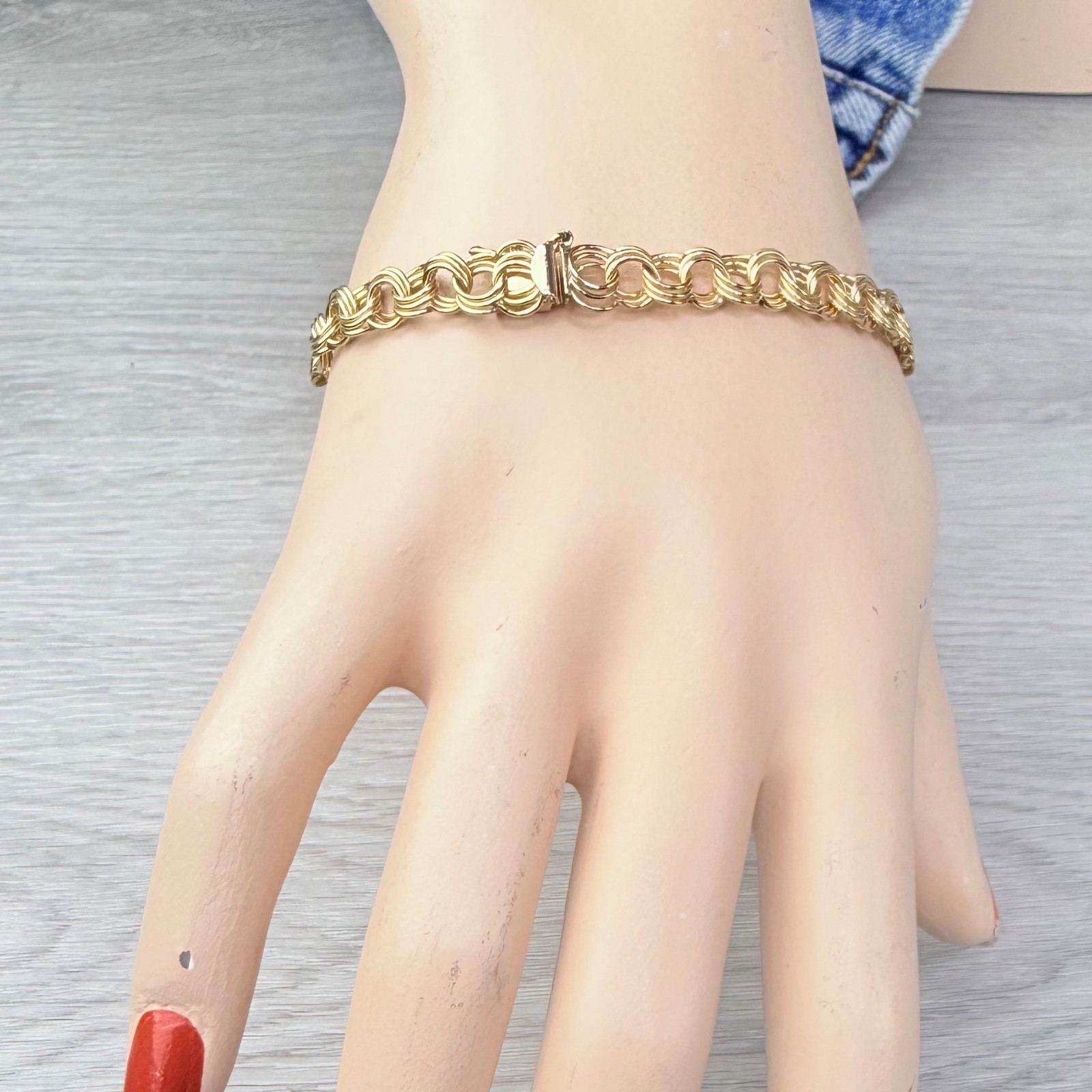 Vintage Krementz Gold Filled Plated or Overlay Starter Charm Bracelet w/ Charm