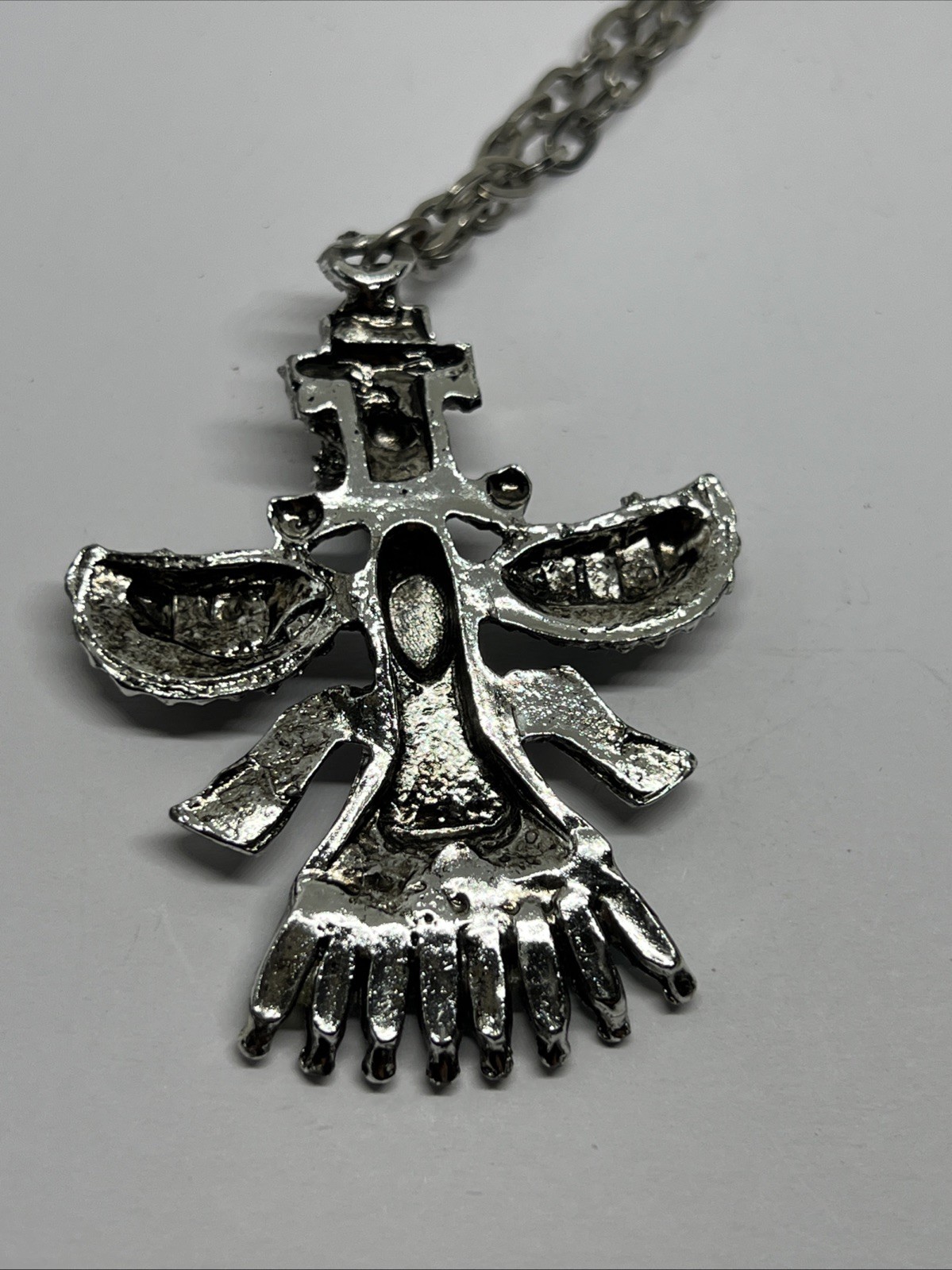 Vintage Faux Turquoise Native South Western Kachina Dancer Pendant Necklace