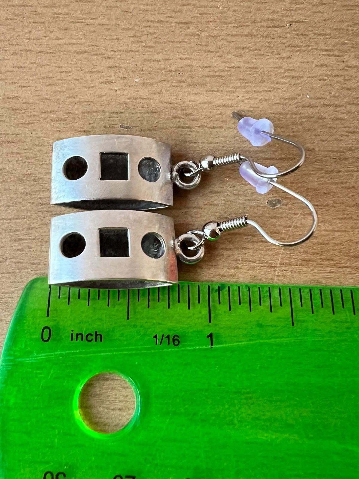 VINTAGE DESIGNER FORBES 925 STERLING SLVER GEOMETRIC DANGLE DROP EARRINGS UNIQUE