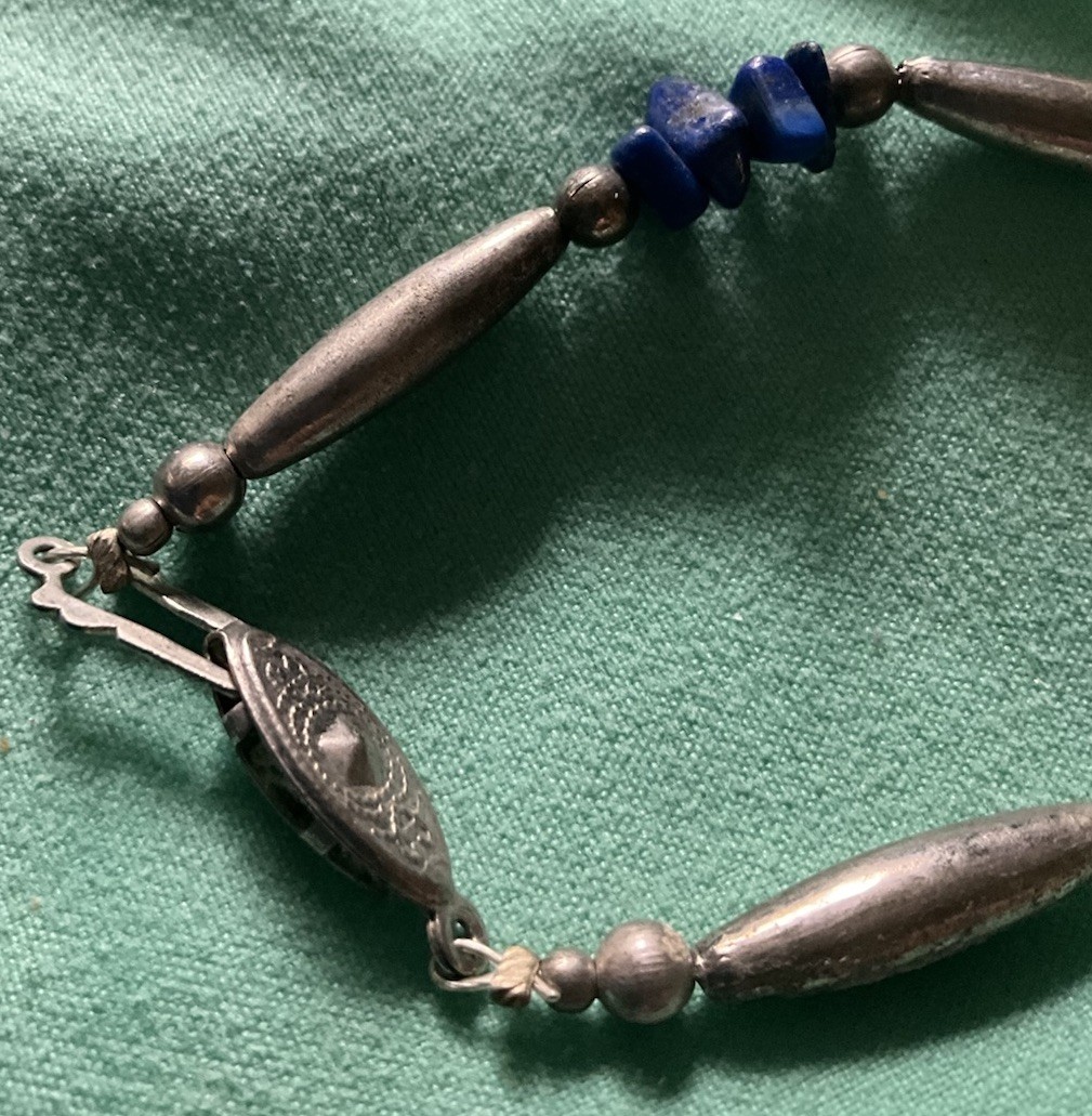 STERLING SILVER LAPIS NECKLACE LAPIS PENDANT & CHAIN 16” PLUS GIFT