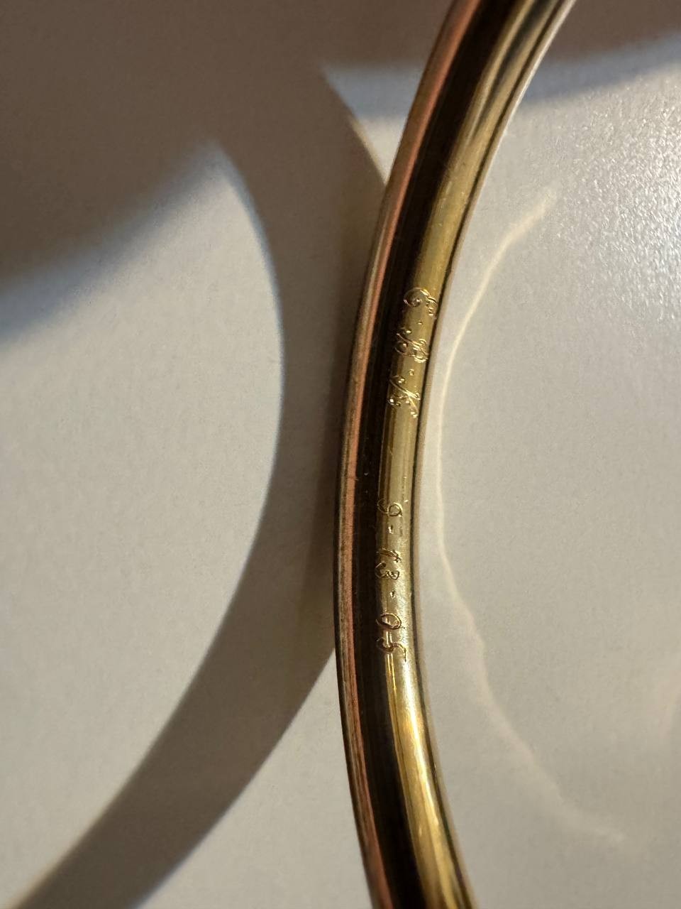 Vintage Ballou BAB Gold Filled Etched Hinged Bangle Bracelet Children’s