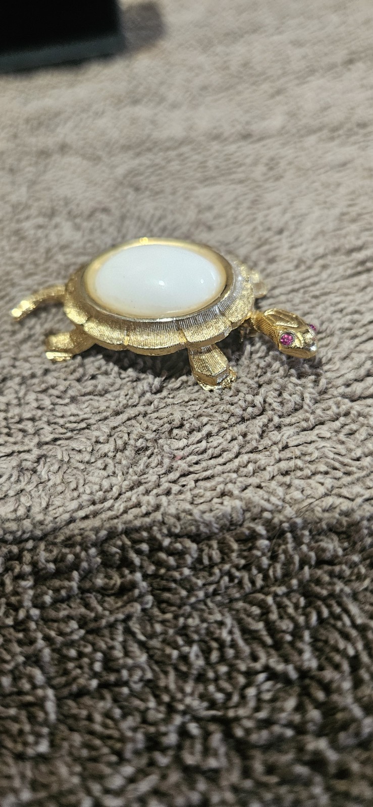 Napier Gold Tone Turtle Brooch