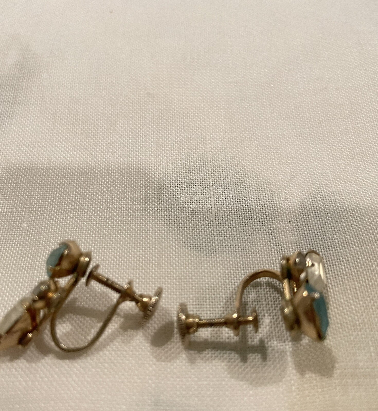 Vintage Clip On Earrings Set Of 10 Different Styles And Shapes And Color.