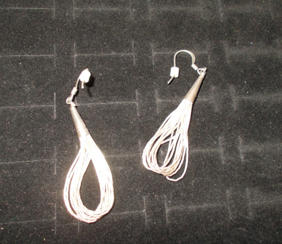 Antique 28 inch sterling necklace and Earring Set Absolutely Beautiful!
