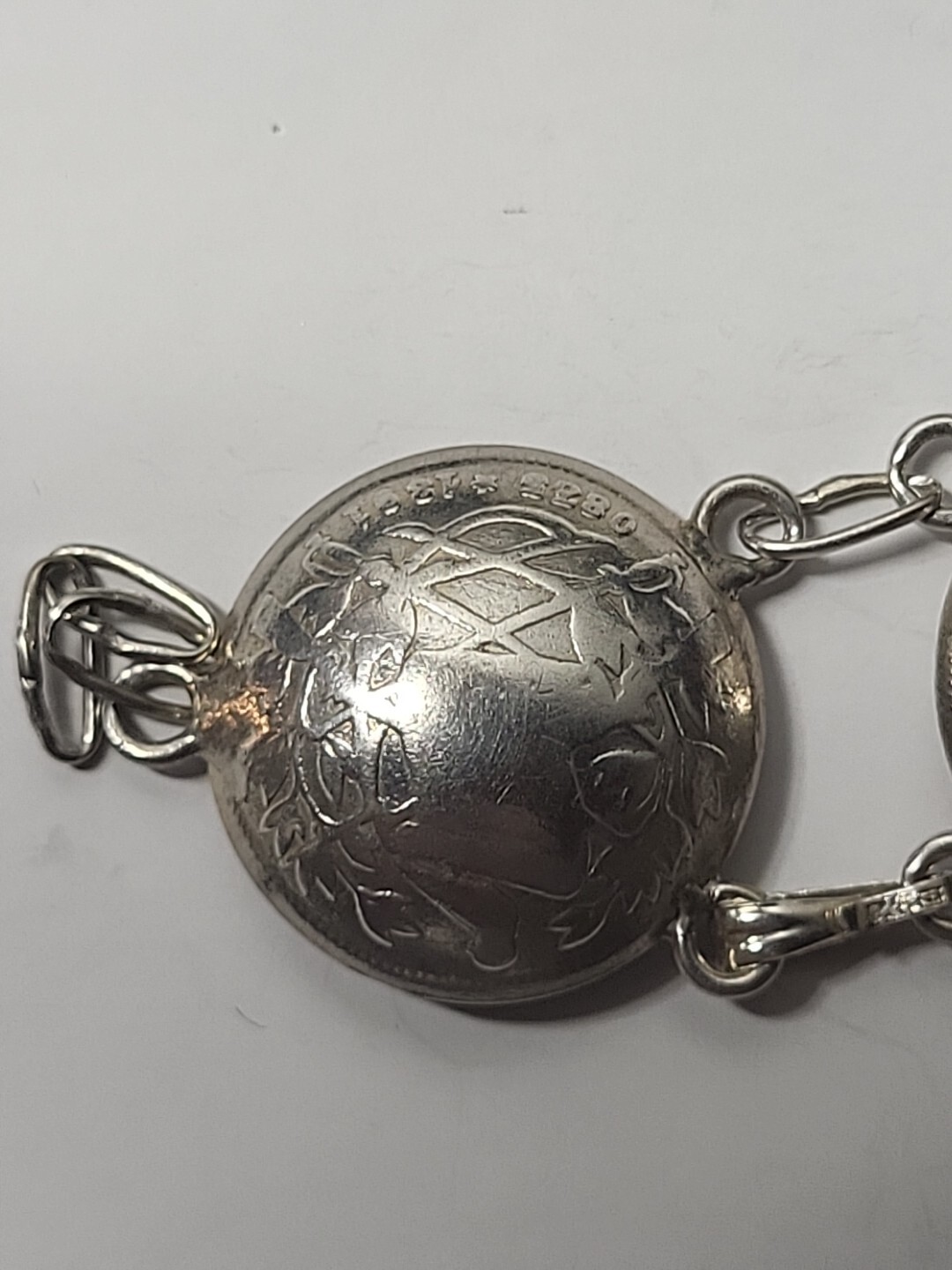 Antique Sterling Silver Coin Bracelet Republic De Guatemala 1833 1890 Coins