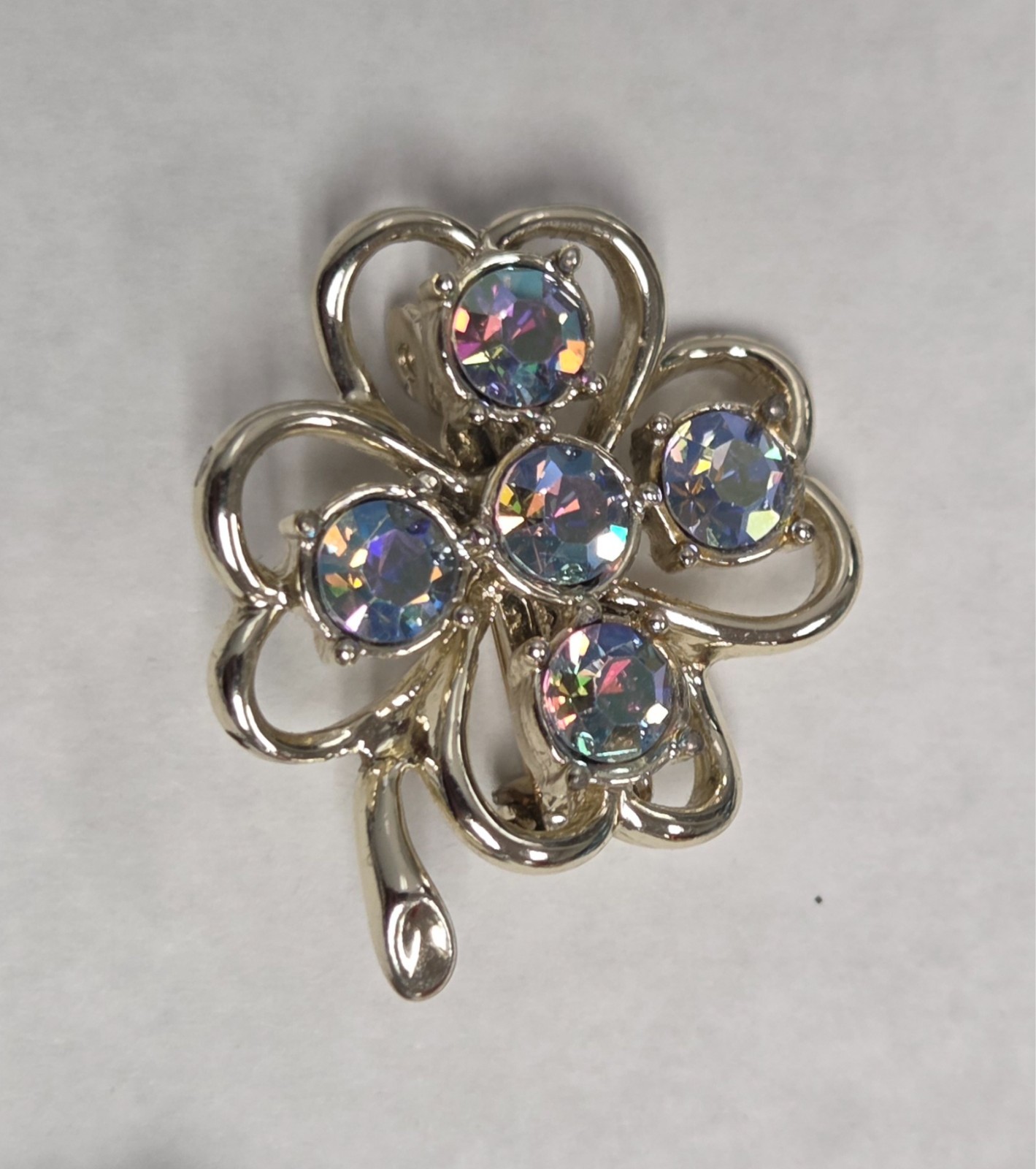 Vintage Blue Costume Jewelry Lot Earrings Brooch Pin Glove Holder Cloak Clasp