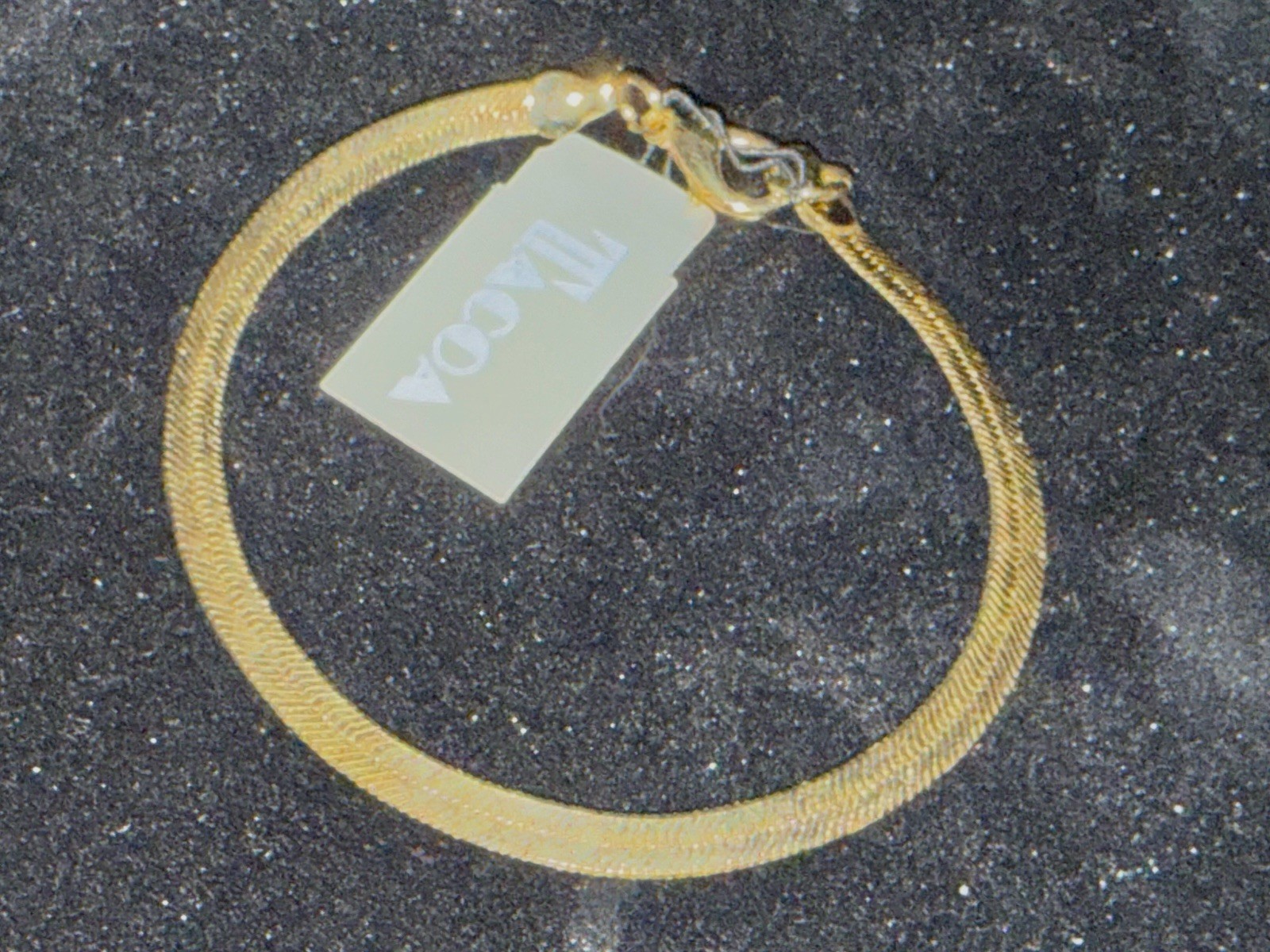 Vintage Designer Tacoa Gold Tone Chain Bracelet New With Tags