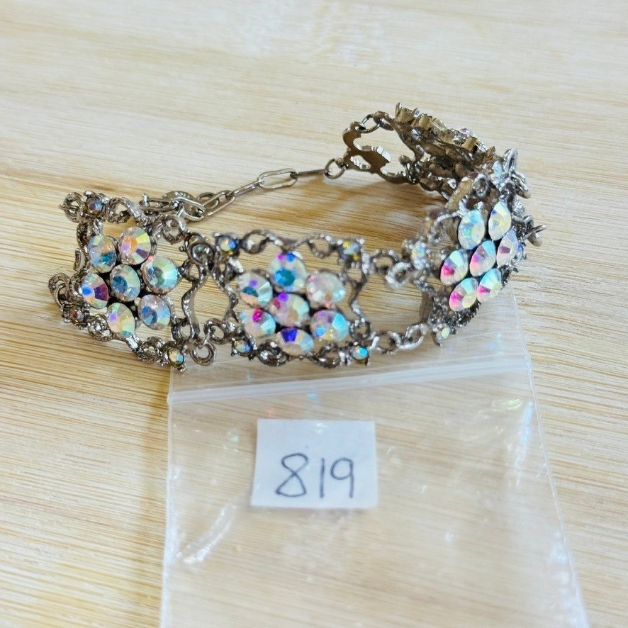 Marianna Jewelry Bracelet Aurora Borealis Austrian Crystal USA Chunky 90s Y2K