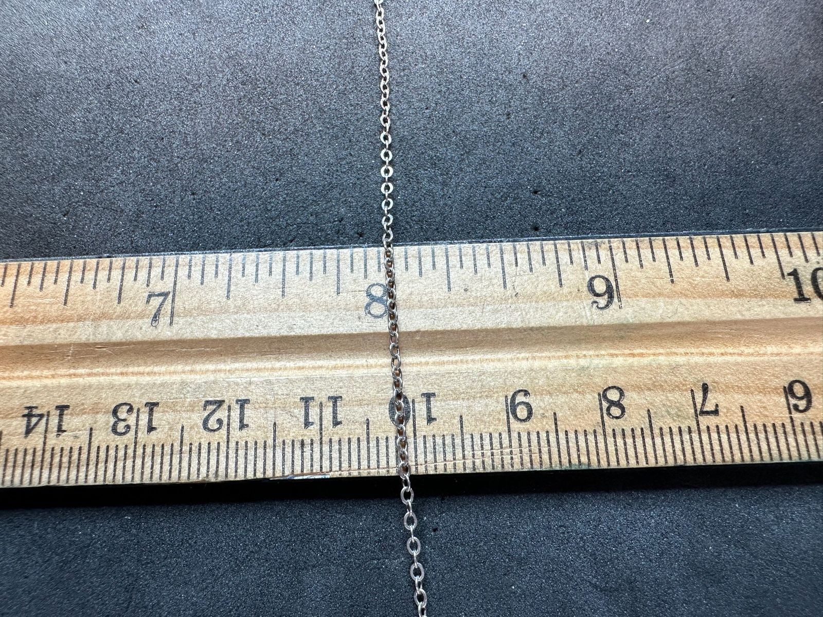 1.52g Vintage Sterling Silver 925 Cable Flat Chain Necklace 18 in M