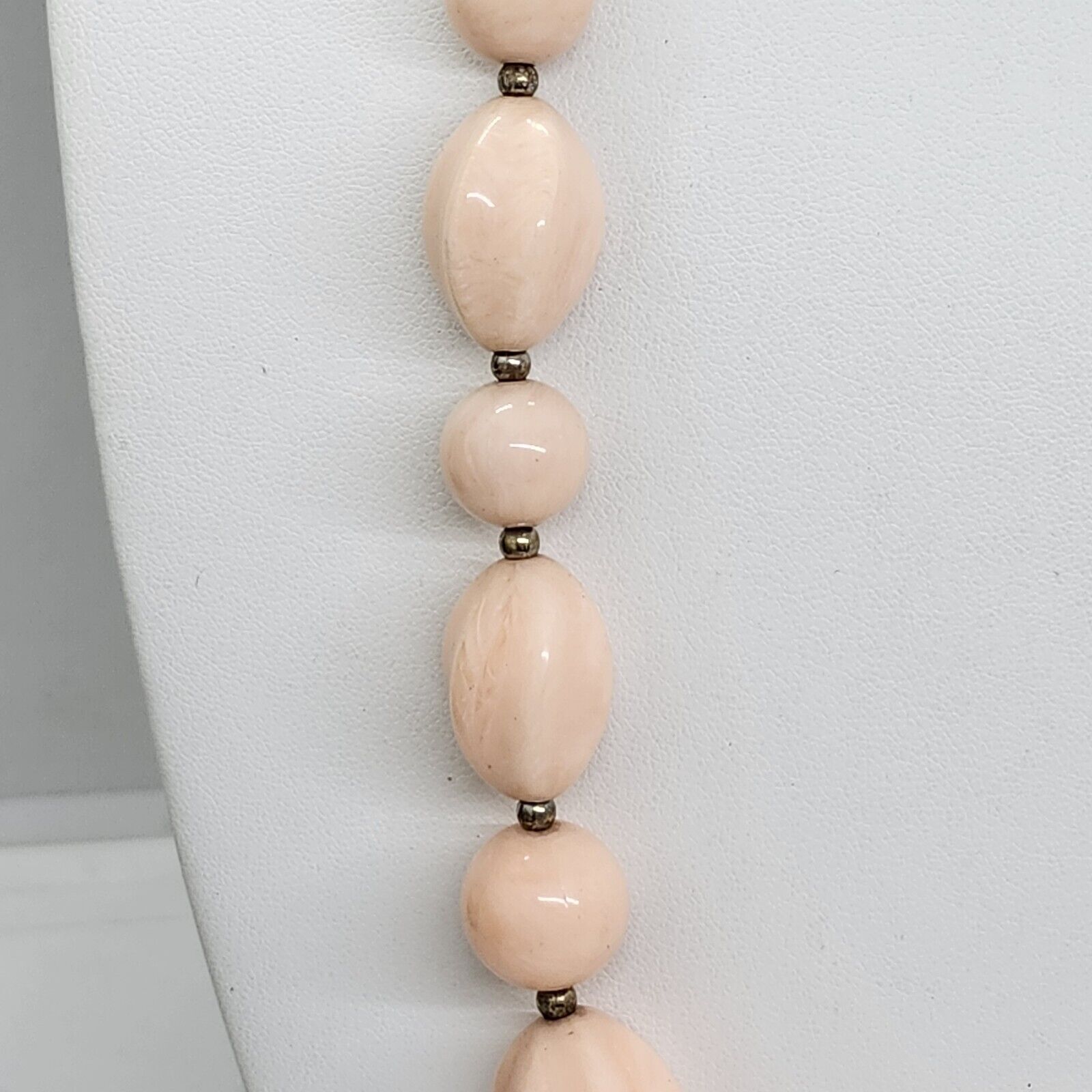 Vintage Pink Graduated Bead Necklace