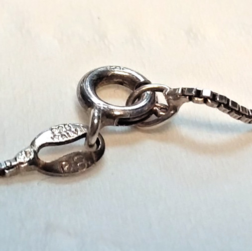 19″ Silver Necklace MK “925 DBJ Italy” Pendant is Marked “925 DBJ” 05-01-2026
