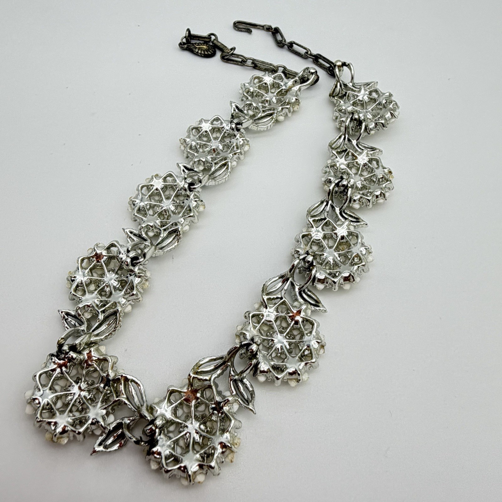 Vintage LISNER Floral Necklace Bouquet Collection 1957 Retro Choker Daisy
