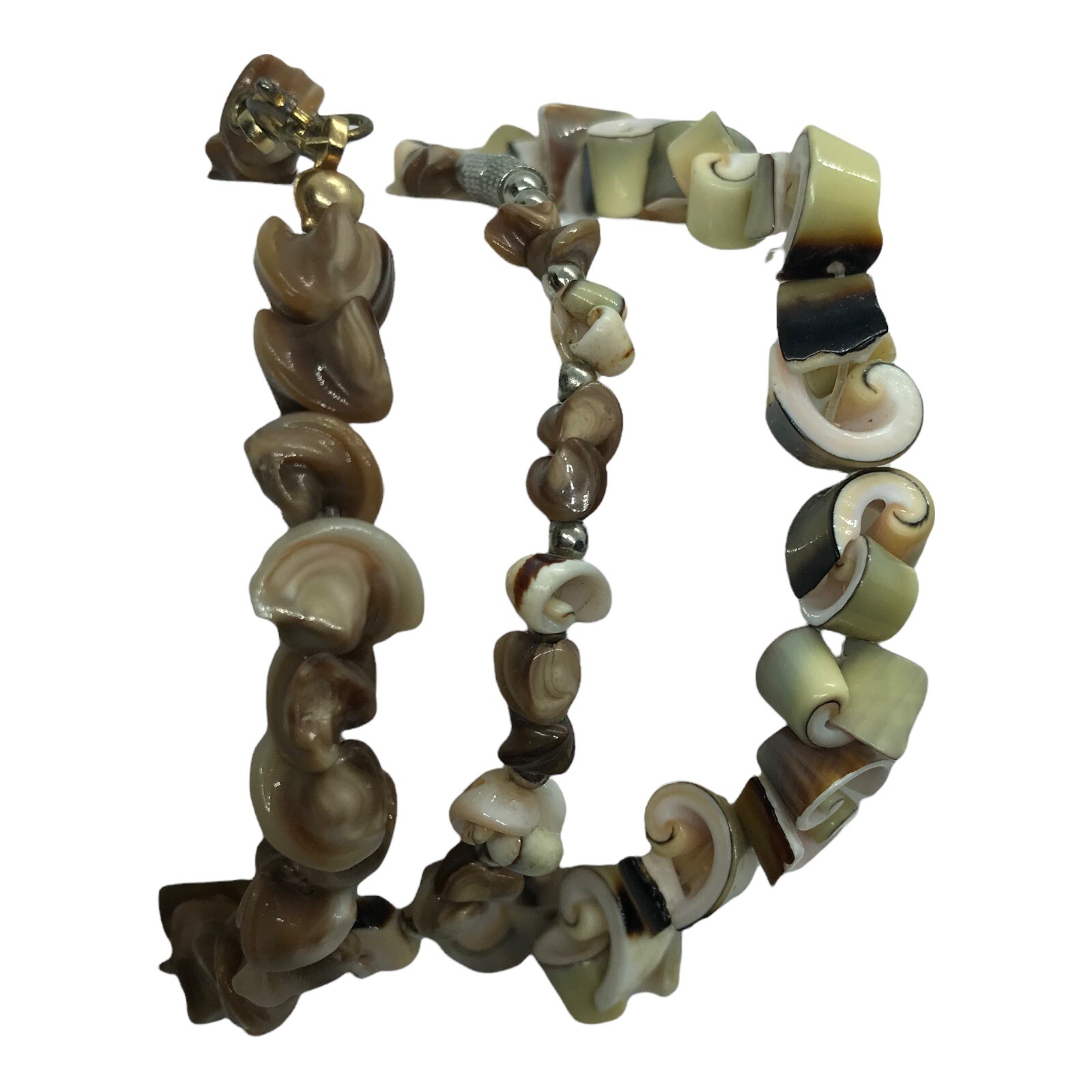 Lot Of Vintage Shell Bracelet boho beach VSCO layering handmade earthtones