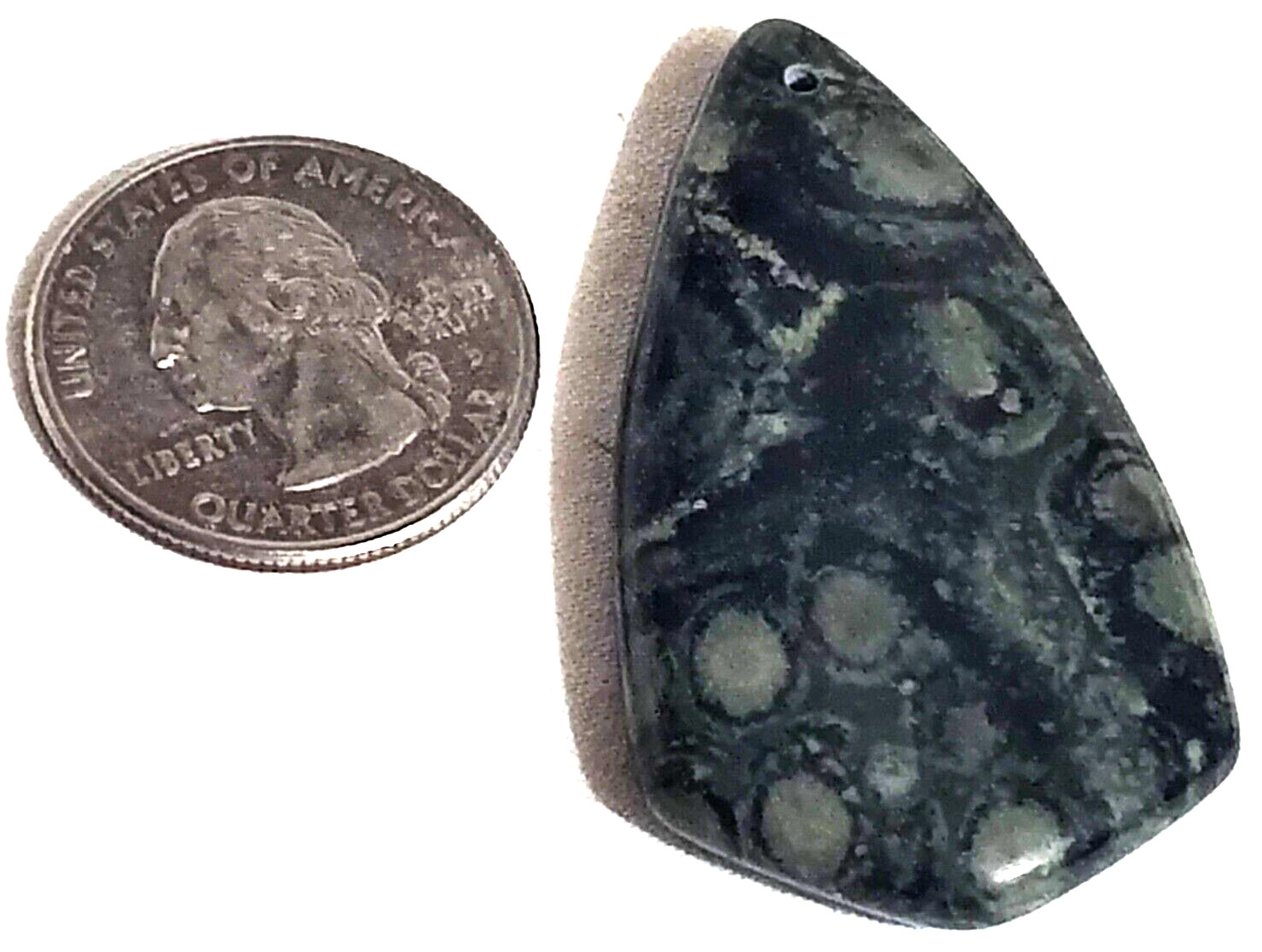 Pendant for Necklace Star Galaxy JASPER Stone Teardrop Cabochon 2″