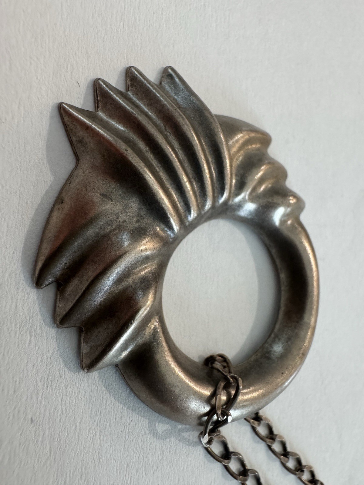 Vintage Taxco Mexico 925 Sterling Silver TJ U-35 Necklace 45cm Chain 13g Weight