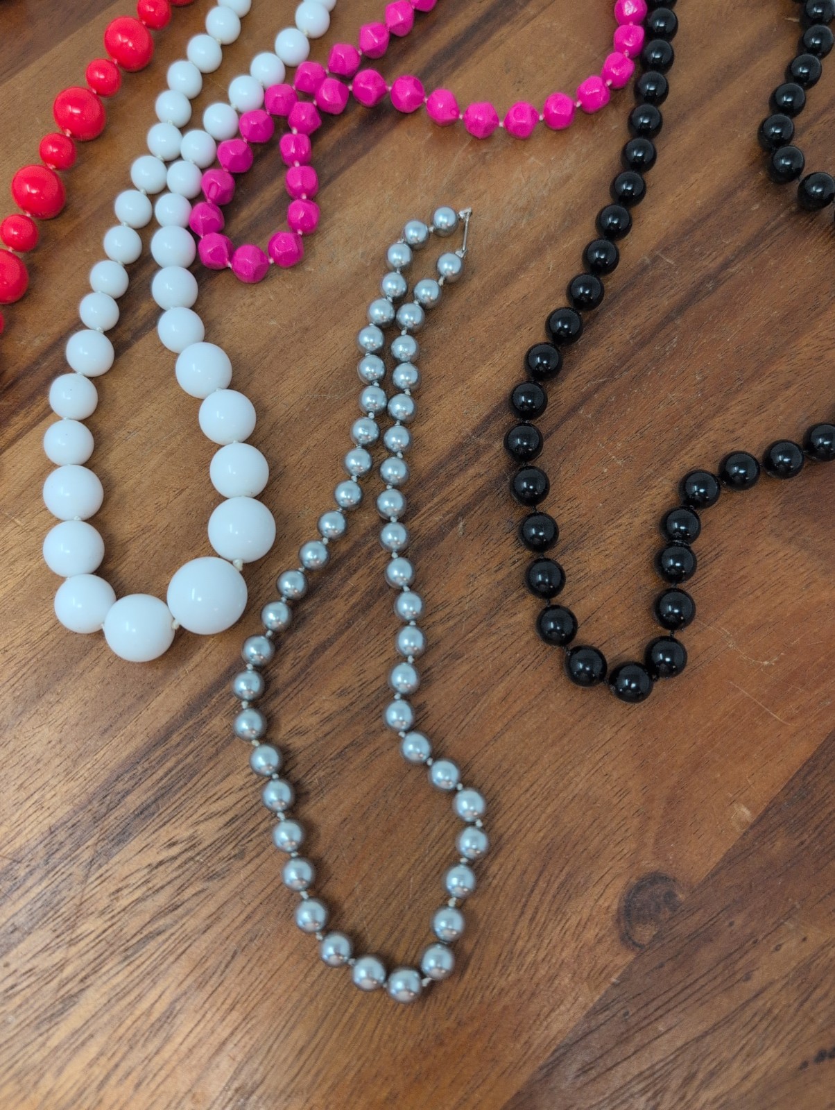 Lot Of Vintage Plastic Jewelry Six Necklaces And Five Bangles