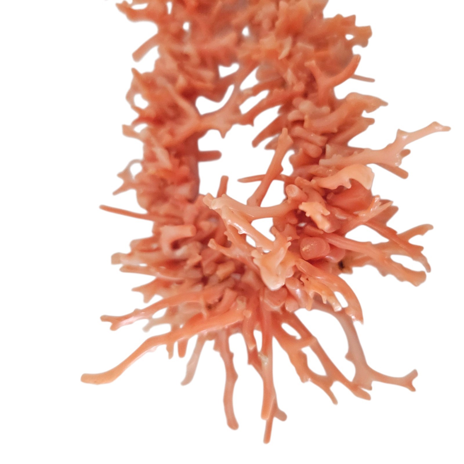 Graduated Coral Branch Necklace Vintage Genuine Natural 22″