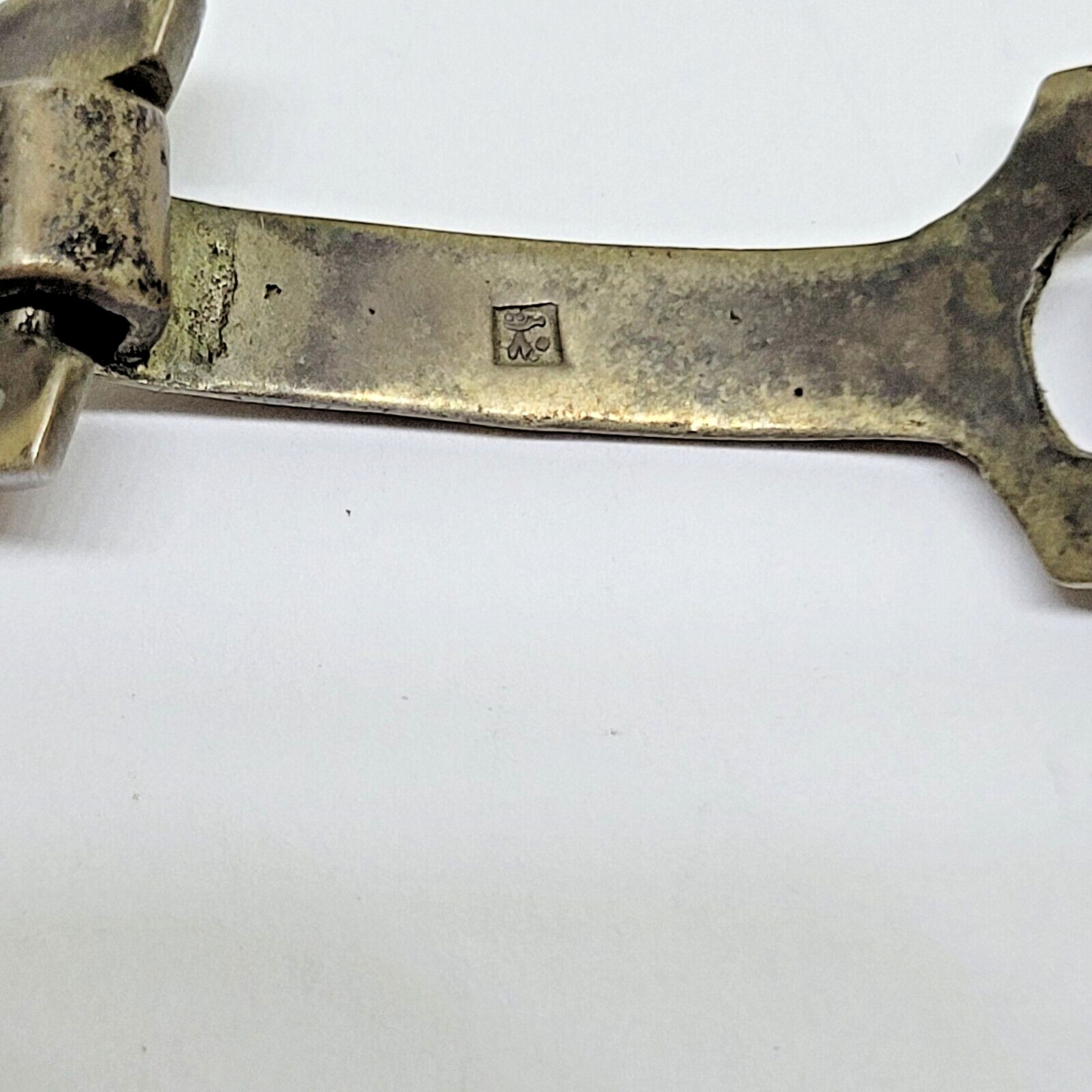 Vintage Hallmarked Horse Bit Equestrian Western Toggle Bracelet ~ 7.5″