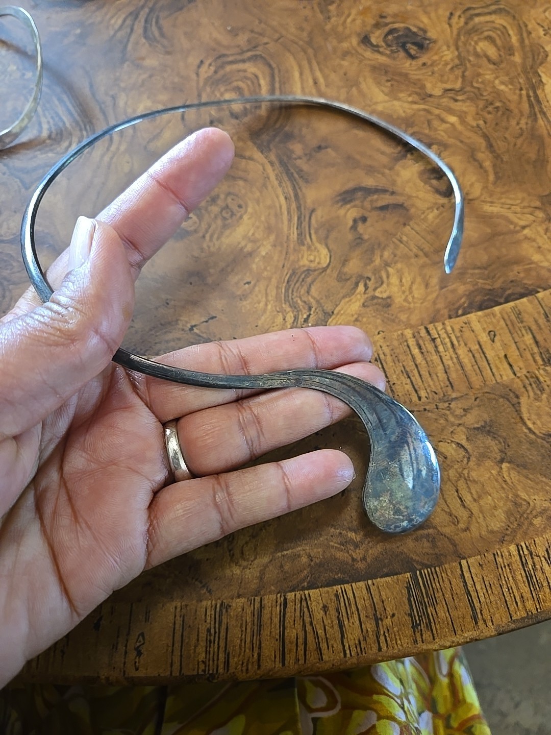 Vtg DDD Dominique Dinouart Mexico Modernist Sterling Silver 925 Collar Necklace