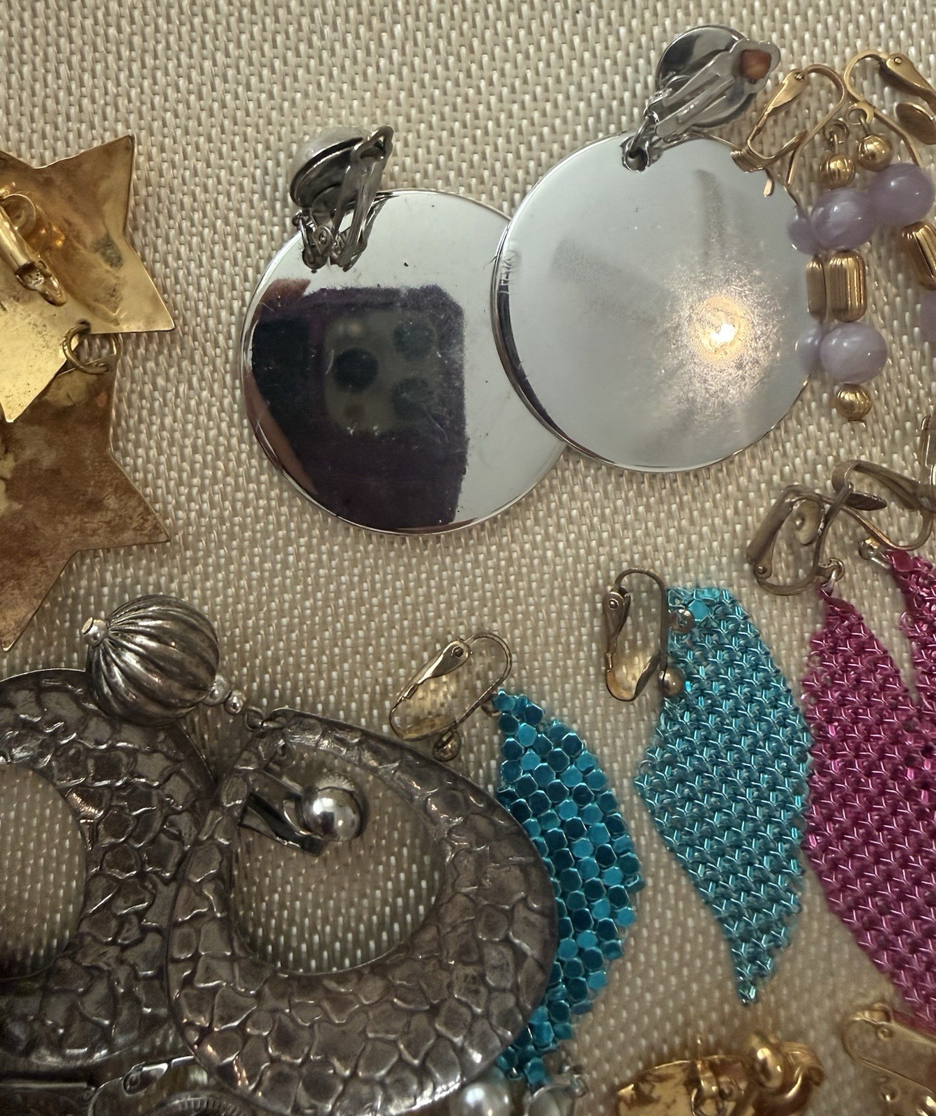 Vintage To Now Lot Of 26 PRs Clip On Earrings Lightweight Dangle Multiple Colors
