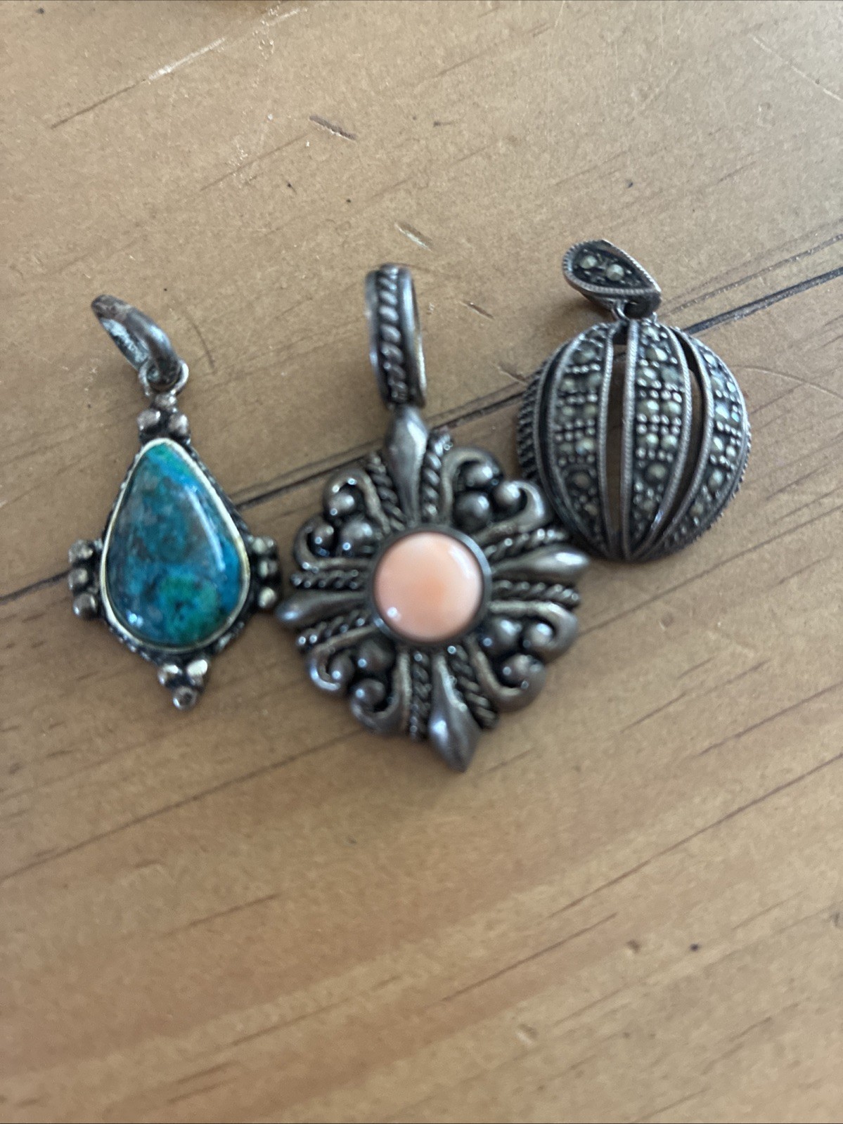 Vintage Silver Jewlery Lot With Pendants 64 Grams Wearable NO SCRAP .925 stamped