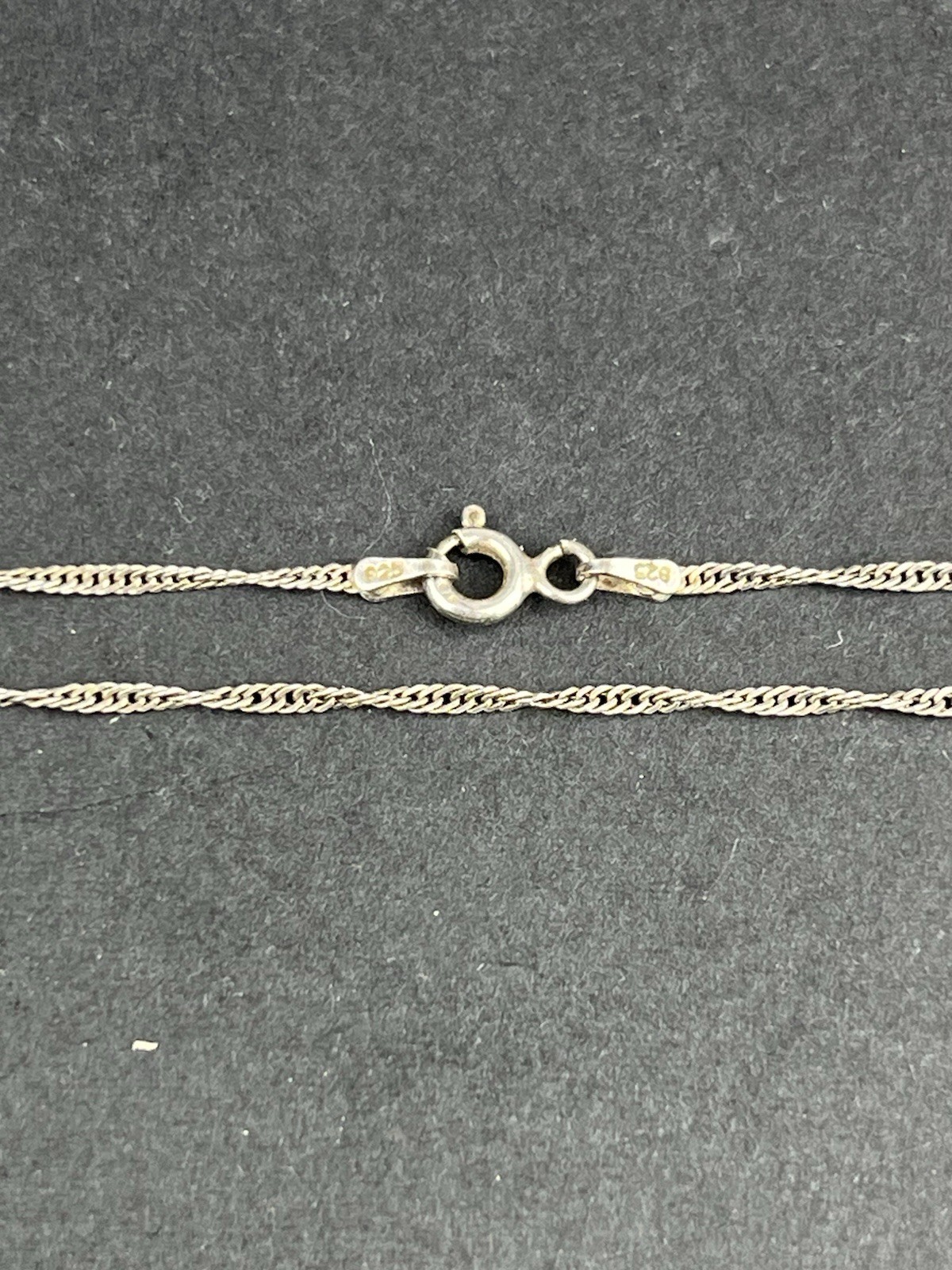 Vintage 925 Sterling Silver Rope Chain Necklace 18” 1.53g India