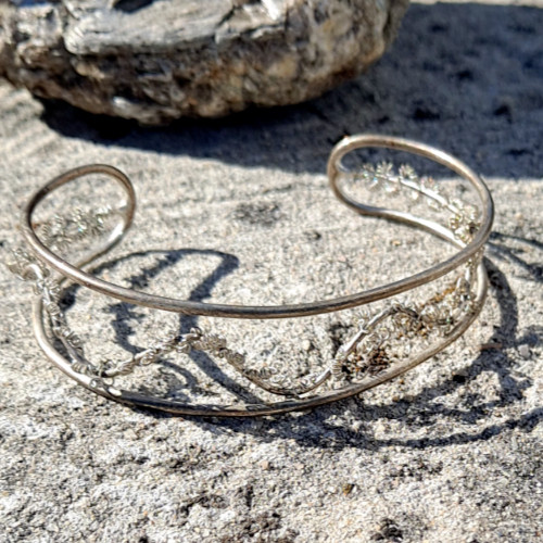 MCM Cuff Bracelet silver twisted wire bracelet