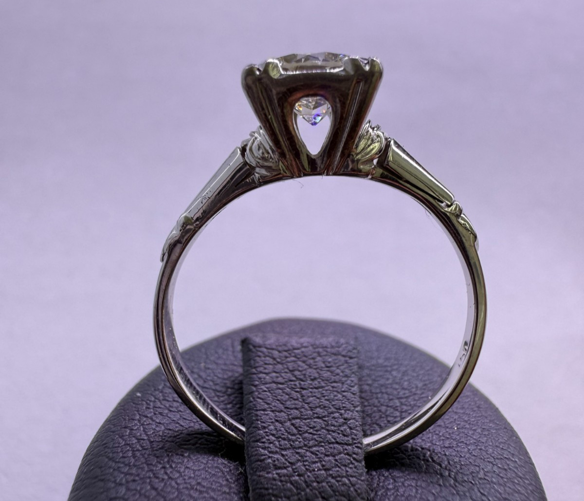 Vintage Old European Cut Diamond Solitaire Ring – 1.00ct 14K White Gold